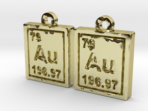 Gold Periodic Table Earrings in 18K Gold Plated