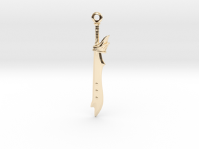 Flamberge Pendant in 14k Gold Plated Brass