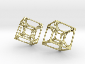 Hypercube Earrings in 18K Gold Plated
