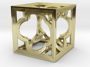 Cubic Fractal K33 small in 18K Gold Plated
