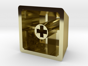 Shield w/ Lightning Bolt Keycap (R4, 1x1) in 18K Gold Plated