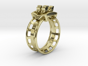 Rollercoaster Ring in 18K Gold Plated