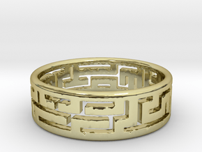 Maze ring size 7 in 18K Gold Plated