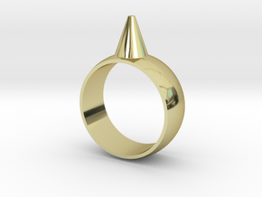 223-Designs Bullet Button Ring Size 7 in 18K Gold Plated