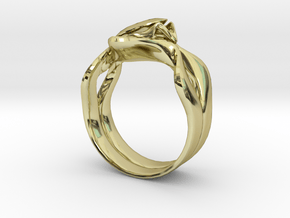 Lotus Ring in 18K Gold Plated