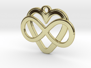 Infinity Heart Pendant  in 18K Gold Plated