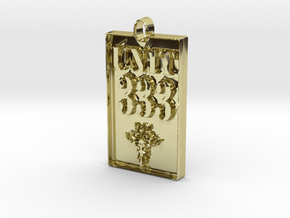Unit 333 Gold or Silver Pendant in 18K Gold Plated