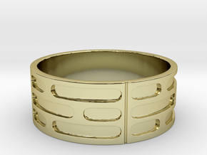 Imperial Wall Pattern Ring in 18K Gold Plated
