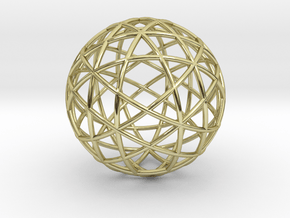 Star Cage: Sacred Geometry 12 Circles 40mm in 18K Gold Plated