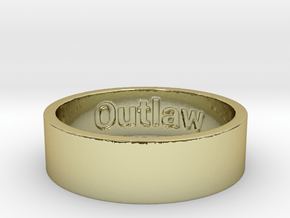Outlaw Mens Ring Size 13 (Engraved Inside) in 18K Gold Plated