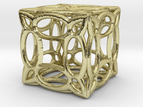 Cubic fractal BV3 in 18K Gold Plated