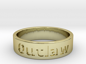 Outlaw Mens Ring 22.2mm Size13 in 18K Gold Plated