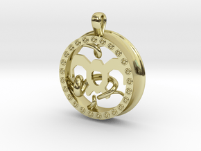 Wind Tamer 1 Inch Pendant in 18K Gold Plated