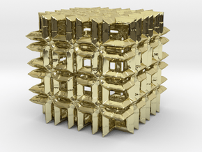 Fractal Cube FS48 in 18K Gold Plated