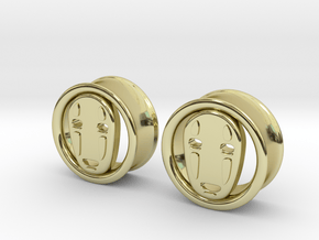 1 Inch No Face Tunnels in 18K Gold Plated