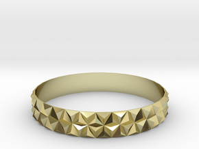 Bangle Bracelet Tetrahedron in 18K Gold Plated