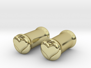 Heart 5mm (4 gauge) tunnels in 18K Gold Plated