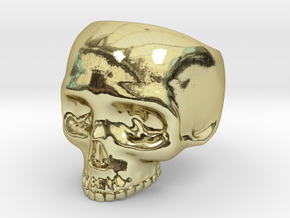 Skull Ring - Size 10 (inner diameter = 19.76 mm) in 18K Gold Plated