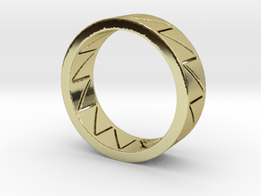 Visionary Crazy V Ring By Kris Kitchen  Ring Size  in 18K Gold Plated