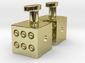 Cufflinks dice pair in 18K Gold Plated