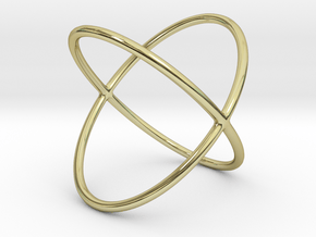 X Ring - Size 11.5 in 18K Gold Plated