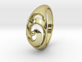 spiral eye with sphere size 7 in 18K Gold Plated