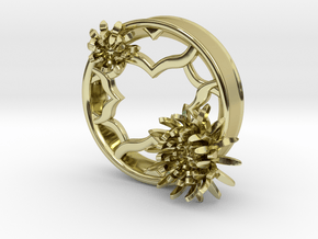 2 Inch Chrysanthemum Tunnels (LEFT) in 18K Gold Plated