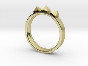 Edwardian Crown Ring - Sz. 7 in 18K Gold Plated