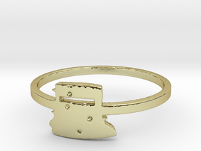 Ned Kelly Gang Outlaw Ring Size 8 v2 in 18K Gold Plated