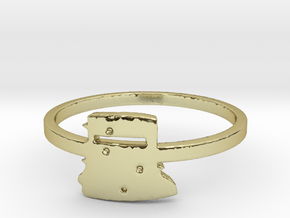 Ned Kelly Gang Outlaw Ring Size 6 v2 in 18K Gold Plated