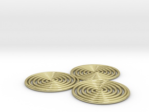 Triskelion (triple spiral) 1mm in 18K Gold Plated
