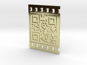 OCCUPY NEW YORK QR CODE 3D 50mm in 18K Gold Plated