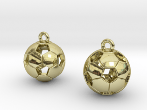 Soccer Balls Earrings in 18K Gold Plated