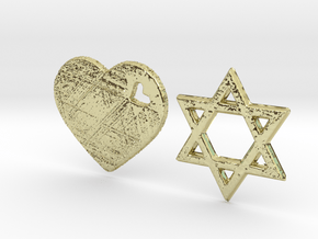Love Israel 3D Design in 18K Gold Plated
