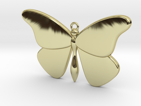 Single Butterfly Pendant (large) in 18K Gold Plated
