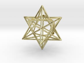 Stellated Dodecahedron 35mm in 18K Gold Plated