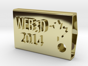 Web3D 2014 Key Fob V2 in 18K Gold Plated