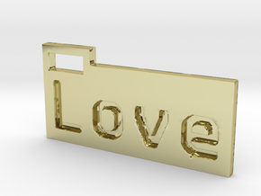 Love 3D in 18K Gold Plated