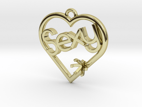 Heart Pendant "Sexy" (Offset 4.28mm) in 18K Gold Plated