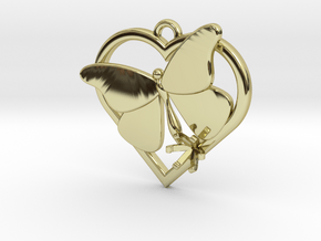 Heart Butterfly (Offset 4.28mm) in 18K Gold Plated