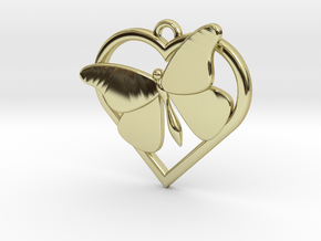 Heart Butterfly in 18K Gold Plated