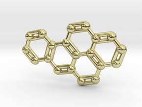 Benzo[a]pyrene Molecule Necklace Keychain in 18K Gold Plated
