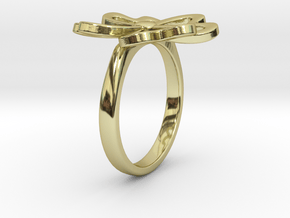 4-Heartleaf-clover-Ring US-SIZE6.5 (JP-SIZE#12) in 18K Gold Plated