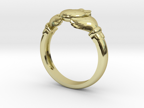 Irish Claddagh ring in 18K Gold Plated