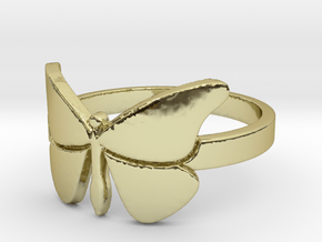 Butterfly (large) Ring Size 8 in 18K Gold Plated