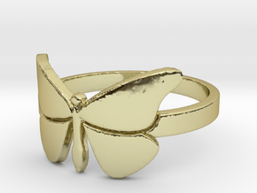 Butterfly (large) Ring Size 9 in 18K Gold Plated