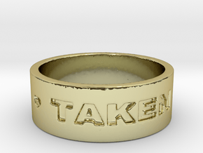 TAKEN Ring Size 7 in 18K Gold Plated