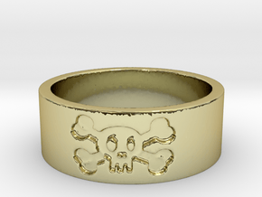 47 Skull V4 Ring Size 7 in 18K Gold Plated