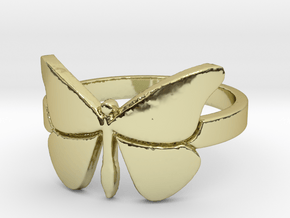 Butterfly (large) Ring Size 7 in 18K Gold Plated