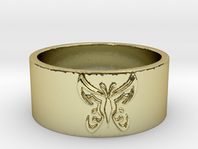 Butterfly V1 Ring Size 7 in 18K Gold Plated